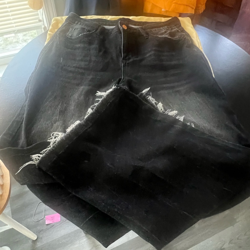 Lilly Pulitzer Black Wide Leg Flare Jeans